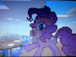 Size: 2560x1920 | Tagged: safe, pinkie pie, g4, game screencap, minecraft, minecraft pixel art, pixel art