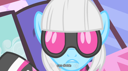 Size: 640x355 | Tagged: safe, edit, edited screencap, screencap, photo finish, earth pony, pony, g4, green isn't your color, caption, female, mare, solo, text, youtube caption