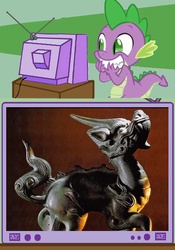 Size: 563x802 | Tagged: safe, spike, dracony, dragon, eastern dragon, hybrid, kirin, longma, pony, g4, exploitable meme, meme, tv meme