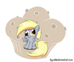 Size: 1197x1011 | Tagged: safe, artist:kiyoshiii, derpy hooves, pegasus, pony, g4, female, mare, muffin, solo