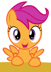 Size: 6000x8437 | Tagged: safe, artist:fluffytuli, scootaloo, pegasus, pony, g4, absurd resolution, female, filly, simple background, solo, transparent background, vector