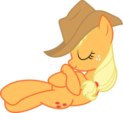 Size: 10000x9146 | Tagged: safe, artist:teiptr, applejack, earth pony, pony, g4, absurd resolution, simple background, sleeping, solo, transparent background, vector