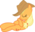 Size: 10000x9146 | Tagged: safe, artist:teiptr, applejack, earth pony, pony, g4, absurd resolution, simple background, sleeping, solo, transparent background, vector