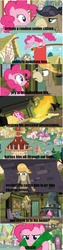 Size: 500x1986 | Tagged: safe, edit, edited screencap, screencap, cranky doodle donkey, pinkie pie, donkey, earth pony, pony, a friend in deed, g4, my little pony: friendship is magic, check, comic, list, ponyville, screencap comic