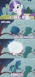 Size: 500x1107 | Tagged: safe, fluttershy, rarity, g4, comic, cute, fluttertree, leaves, tree