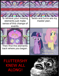 Size: 500x648 | Tagged: safe, discord, fluttershy, twilight sparkle, g4, comic, meme, riddle