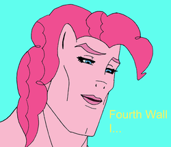 Size: 1783x1525 | Tagged: safe, pinkie pie, g4, exploitable meme, fourth wall, handsome face, meme