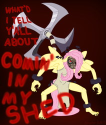 Size: 792x936 | Tagged: safe, artist:bm13, fluttershy, anthro, .mov, shed.mov, g4, painwheel, pony.mov, skullgirls