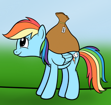 Size: 219x207 | Tagged: safe, artist:mr-1, edit, rainbow dash, pony, g4, female, money, rainbow dosh, smiling, solo