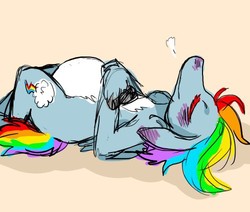 Size: 500x424 | Tagged: safe, artist:tappyraspberry, rainbow dash, g4, pregnant