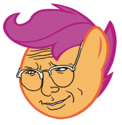 Size: 440x450 | Tagged: safe, scootaloo, g4, costanza face, george costanza, glasses, meme, simple background, transparent background, vector