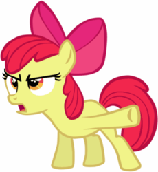 Size: 300x326 | Tagged: safe, artist:flutterflyraptor, apple bloom, earth pony, pony, g4, female, simple background, solo, transparent background, vector