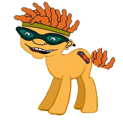 Size: 498x515 | Tagged: safe, cursed image, otto rocket, ponified, rocket power, totally radical, wat