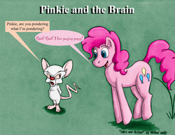 Size: 900x697 | Tagged: safe, artist:michaelwatts1990, pinkie pie, g4, brain, crossover, pinky and the brain