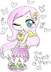 Size: 2256x3191 | Tagged: safe, artist:lizzyxnear, fluttershy, human, g4, clothes, high res, humanized, skirt