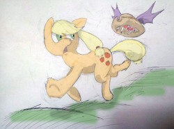 Size: 1260x938 | Tagged: safe, artist:dekoomer, applejack, g4, hat