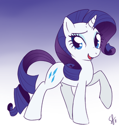 Size: 611x653 | Tagged: safe, artist:stephastated, rarity, pony, unicorn, g4, eyeshadow, female, looking back, makeup, mare, solo