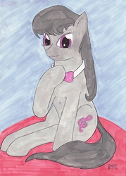 Size: 2189x3063 | Tagged: safe, artist:enigmaticthief, octavia melody, earth pony, pony, g4, female, high res, solo, traditional art