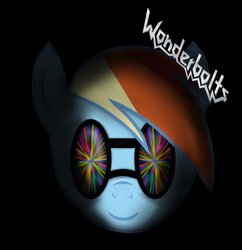 Size: 879x909 | Tagged: safe, artist:captnzero, rainbow dash, g4, album cover, judas priest, parody