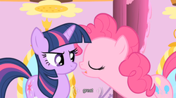 Size: 640x355 | Tagged: safe, screencap, pinkie pie, twilight sparkle, g4, green isn't your color, youtube caption