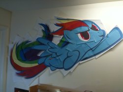 Size: 1032x774 | Tagged: safe, artist:mottsthedreamer, rainbow dash, pony, g4, female, mosaic, paper, photo, solo