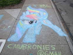 Size: 850x637 | Tagged: safe, rainbow dash, g4, chalk, chalk drawing, email, email address, traditional art