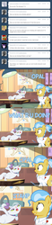 Size: 600x2597 | Tagged: safe, artist:adiwan, doctor fauna, opalescence, ask the vet pony, g4, ask, comic, frown, lip bite, open mouth, pet, scared, stahp, this will end in pain, tumblr, vet, wide eyes, zoom