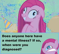 Size: 896x832 | Tagged: safe, pinkie pie, g4, meta, pinkamena diane pie, text