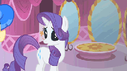 Size: 400x225 | Tagged: safe, screencap, rarity, sapphire shores, a dog and pony show, g4, animated, duo, female
