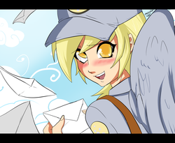 Size: 1400x1150 | Tagged: safe, artist:ninja-8004, derpy hooves, human, g4, humanized, winged humanization