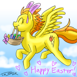 Size: 720x720 | Tagged: safe, artist:pluckyninja, spitfire, pony, tumblr:sexy spitfire, g4, easter, easter egg, egg, female, solo, stupid sexy spitfire