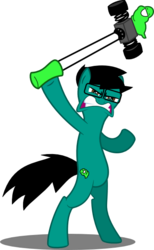 Size: 401x649 | Tagged: safe, pony, glasses, homestuck, john egbert, male, pogohammer, ponified, simple background, solo, species swap, transparent background