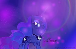 Size: 2000x1280 | Tagged: safe, artist:d-sixzey, princess luna, pony, g4, female, solo, text, wallpaper