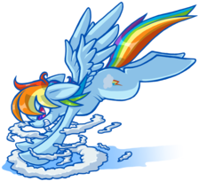 Size: 978x800 | Tagged: safe, artist:grindzone, rainbow dash, pegasus, pony, g4, cloud, female, mare, solo