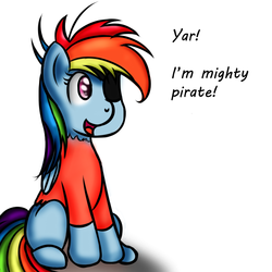 Size: 750x750 | Tagged: safe, artist:freefraq, rainbow dash, g4, eyepatch, pirate, tumblr