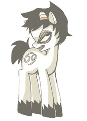 Size: 360x500 | Tagged: safe, artist:mamalarva, homestuck, karkat vantas, ponified