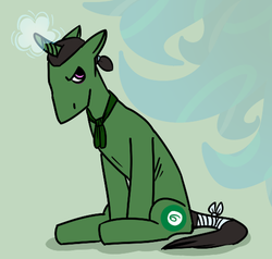 Size: 500x476 | Tagged: source needed, safe, artist:plaguehere, die (homestuck), homestuck, ponified, the felt