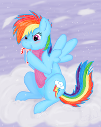 Size: 484x607 | Tagged: safe, artist:cryptated, rainbow dash, g4, duo, winter