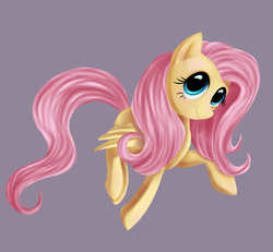 Size: 1024x947 | Tagged: safe, artist:ailatf, fluttershy, pegasus, pony, g4, female, gray background, looking up, mare, simple background, solo