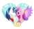 Size: 700x600 | Tagged: safe, artist:punibuni, princess cadance, shining armor, alicorn, pony, unicorn, g4, crystal, female, heart, male, mare, simple background, stallion, transparent background