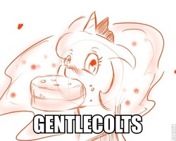 Size: 534x430 | Tagged: safe, princess luna, g4, cake, gentlecolts, gentlemen, image macro, meme