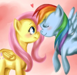 Size: 1830x1784 | Tagged: safe, artist:pandykissu, fluttershy, rainbow dash, g4, female, lesbian, ship:flutterdash, shipping