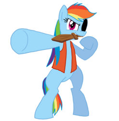 Size: 800x810 | Tagged: safe, artist:nicktoonhero, rainbow dash, g4, pirate, pirate dash, tumblr, wooden sword