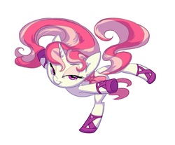 Size: 847x700 | Tagged: safe, artist:carnifex, oc, oc only, oc:graceful slippers, pony, unicorn, ballerina, ballet, ballet slippers, clothes, dancing, dress, solo