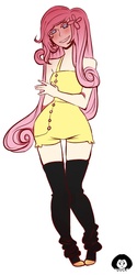 Size: 444x885 | Tagged: safe, artist:duckymonstah, fluttershy, human, g4, female, humanized, no more ponies at source, solo