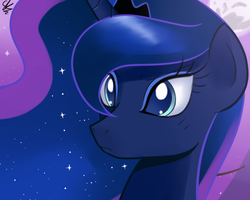 Size: 500x400 | Tagged: safe, artist:sallymon, princess luna, pony, g4, close-up, female, solo