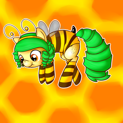 Size: 1000x1000 | Tagged: safe, artist:duckdraw, oc, oc only, oc:buzzy bee, clothes, socks, thigh highs