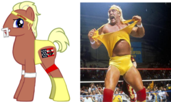 Size: 680x404 | Tagged: safe, artist:kuren247, hulk hogan, ponified