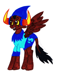 Size: 500x640 | Tagged: safe, artist:crayonponies, pony, god tiers, homestuck, ponified, solo, tavros nitram