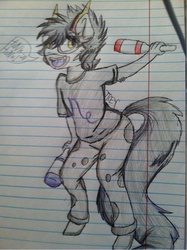 Size: 500x669 | Tagged: safe, artist:covolentcoyote, anthro, gamzee makara, homestuck, ponified